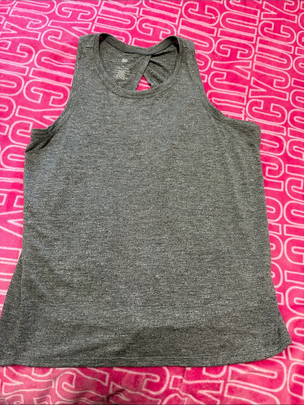 SO Gray Heather Racerback Tank Top